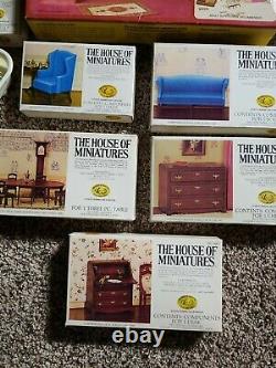 Lot of 7 The House of Miniatures & Realife Dollhouse Furniture Kits Vintage NEW