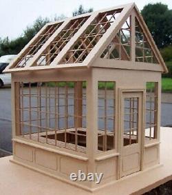 MDF Wooden Flat Pack Unglazed 112th Greenhouse Kit Dolls House Miniature Garden