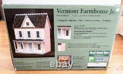 #MM-JM401 Real Good Toys Vermont Farmhouse Jr Wood Miniature Dollhouse Kit NEW