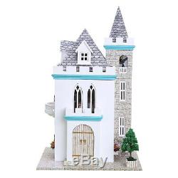 MagiDeal 124 DIY Assembly Miniature Dollhouse Kit Moonlight Castle Themed