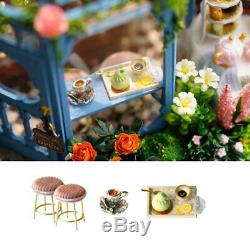 MagiDeal 1/24 Miniature Diorama Dollhouse DIY Kit Garden Cake Shop Tea House