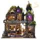 Magic Castle Book Nook Kit 3D DIY Wooden Puzzle Handmade Bookshelf Dollhouse