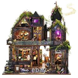 Magic Castle Book Nook Kit 3D DIY Wooden Puzzle Handmade Bookshelf Dollhouse