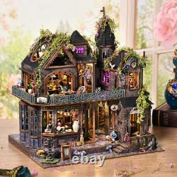 Magic Castle Book Nook Kit 3D DIY Wooden Puzzle Handmade Bookshelf Dollhouse