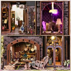 Magic Castle Book Nook Kit 3D DIY Wooden Puzzle Handmade Bookshelf Dollhouse