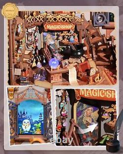 Magic Shop Miniature House Kit and Magical Castle Music Box Bundle DIY House