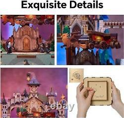 Magic Shop Miniature House Kit and Magical Castle Music Box Bundle DIY House