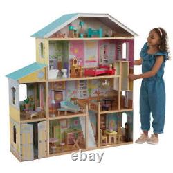 Majestic Mansion Wooden Dollhouse with 34 Accessories 3 to 8 years FREE SHIPPING