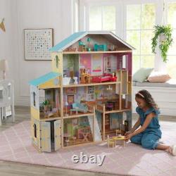 Majestic Mansion Wooden Dollhouse with 34 Accessories 3 to 8 years FREE SHIPPING