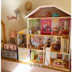 Majestic Mansion Wooden Dollhouse with 34 Accessories 3 to 8 years FREE SHIPPING