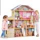Majestic Mansion Wooden Dollhouse with 34-Piece Accessories, Working Elevator