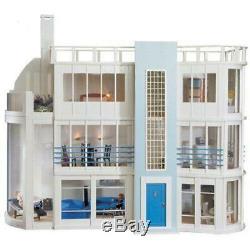 Malibu Beach Modern Art Deco Dolls House Unpainted Flat Pack Kit 112 Scale