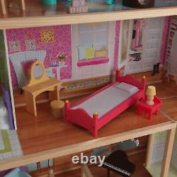 Mansion Dollhouse With Furniture Girls Xmas Gift Doll Play Big Wooden House