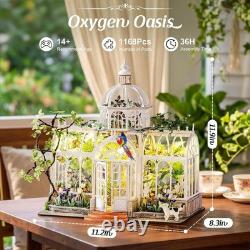 Master-Level Botanical Conservatory Kit with LED Light Elegant Home Display