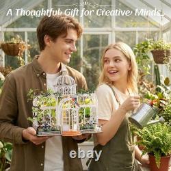 Master-Level Botanical Conservatory Kit with LED Light Elegant Home Display
