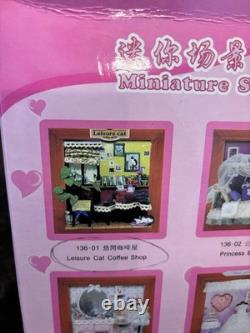 Miniature 3D Sakura Sushi Shop Dollhouse Coffee Bar Wedding Time Lot of 7 NEW