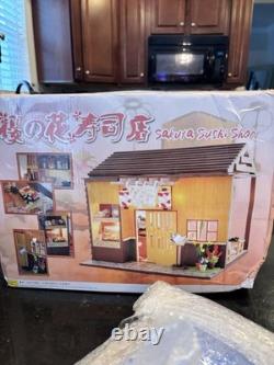 Miniature 3D Sakura Sushi Shop Dollhouse Coffee Bar Wedding Time Lot of 7 NEW