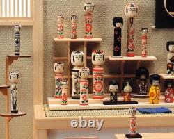 Miniature Craft Kit Kokeshi Set 1/12 Sousaku Rakuza Doll House MADE IN JAPAN