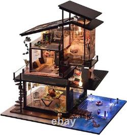 Miniature DIY Dollhouse Kit with Furniture Accessories Creative Gift for Lovers