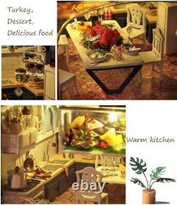 Miniature DIY Dollhouse Kit with Furniture Accessories Creative Gift for Lovers