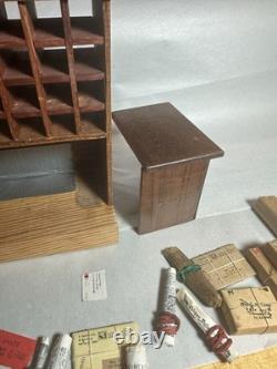 Miniature Doll House Shackman Post Office With Packages And Newspapers