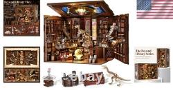 Miniature Dollhouse Booknook Kit with LED Light
