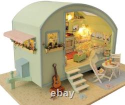 Miniature Dollhouse DIY Kit 3D Puzzle with Charming LED Light & Instructions