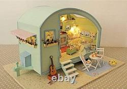 Miniature Dollhouse DIY Kit 3D Puzzle with Charming LED Light & Instructions