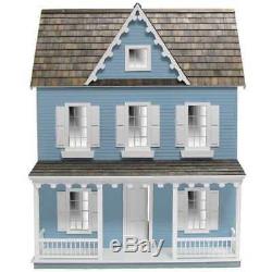 Miniature Dollhouse Farmhouse Kit Vermont Style Wood DIY Collectible 112 Model