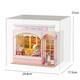 Miniature Dollhouse Model Kit LED Lights DIY Wooden Doll House Gift Adults Kids