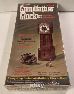 Miniature Grandfather Clock Kit Working Movement Arrow #690 1976 Vintage
