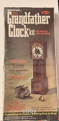 Miniature Grandfather Clock Kit Working Movement Arrow #690 1976 Vintage