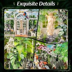 Miniature Greenhouse Kit Botanical Oasis Model Building Craft for Adults and