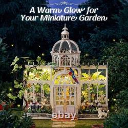 Miniature Greenhouse Kit Botanical Oasis Model Building Craft for Adults and