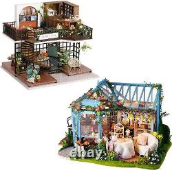 Miniature House Kit DIY Dollhouse Kit Tiny House Room Decorations Mini Home