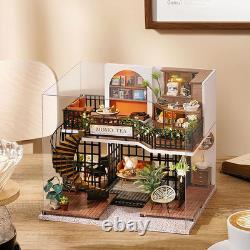 Miniature House Kit DIY Dollhouse Kit Tiny House Room Decorations Mini Home