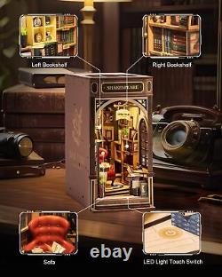 Miniature House Kit DIY Mini Dollhouse Corner Bookstore Book Nook Kit