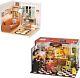 Miniature House Kit DIY Mini Dollhouse Garage Workshop Cozy Living