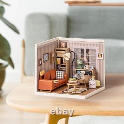 Miniature House Kit DIY Mini Dollhouse Garage Workshop Cozy Living