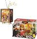 Miniature House Kit DIY Mini Dollhouse Garage Workshop Wooden Music Box 3D