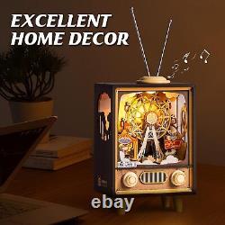 Miniature House Kit DIY Mini Dollhouse Garage Workshop Wooden Music Box 3D