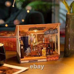 Miniature House Kit DIY Mini Dollhouse Tiny House Making Kit with LED Light