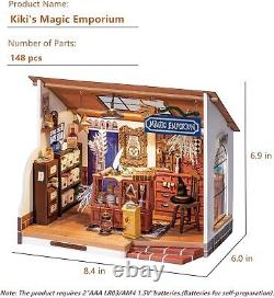 Miniature House Kit DIY Mini Dollhouse Tiny House Making Kit with LED Light