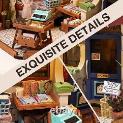 Miniature House Kit DIY Mini Dollhouse with Accessories Corner Bookstore