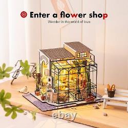 Miniature House Kit DIY Mini Dollhouse with Accessories Corner Bookstore