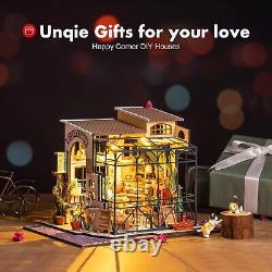 Miniature House Kit DIY Mini Dollhouse with Accessories Corner Bookstore