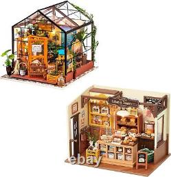 Miniature House Kit DIY Mini Dollhouse with Accessories Tiny House Making Kit