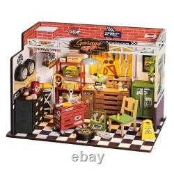 Miniature House Kit DIY Mini Garage Workshop Tiny Model House Building Kit wi