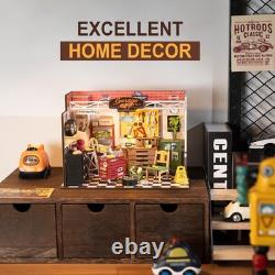 Miniature House Kit DIY Mini Garage Workshop Tiny Model House Building Kit wi