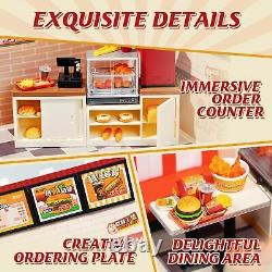 Miniature House Kit DIY Plastic House Building Toy Set Yum Yum Burgers Sweet